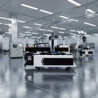 Nouvelle machine de découpe laser à fibre CNC automatique double usage modèle 1530, puissance max. 6000W pour la découpe de tôles et de tuyaux, économe en énergie