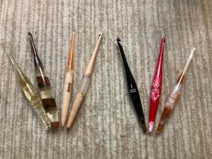 Crochets à crochet en résine acrylique à poignée ergonomique faite à la main, poignée souple, taille personnalisée, style ange, artisanat, fil à tisser - Product Image 6