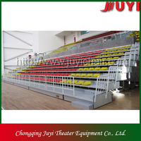 JY-706 Tribune télescopique rétractable à prix abordable pour gymnase, système de sièges pliants pour stade de basketball et école