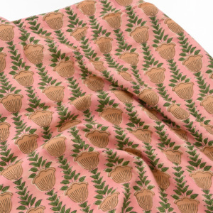 Tissu en voile de coton peigné 60S/60S léger, imprimé à la main par bloc, motif floral, 90 GSM, unisexe, pour filles, par Pinksa Fashion - Product Image 3