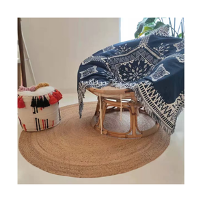 Venta caliente 2024 Vintage redondo rectángulo forma diseño Seagrass alfombra Mat puerta Mat para el hogar hecho en Vietnam para exportación - Product Image 2