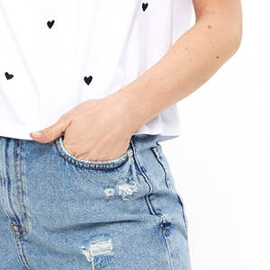 Camisetas bordadas de alta calidad al por mayor para mujer, camisetas de manga larga de verano a la moda, cuello transpirable, 100% de algodón, secado rápido, antiarrugas - Product Image 4