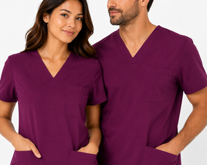 Tenues médicales professionnelles pour femmes |   Uniforme d'hôpital haut de gamme |   Ensemble de blouses d'infirmière à col en V en tissu tissé avec détection d'aiguilles - Product Image 6