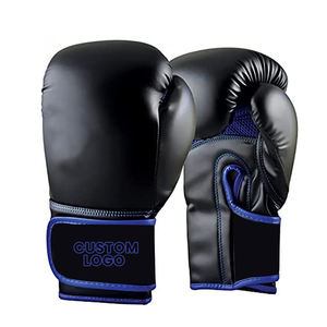 Guantes de boxeo de cuero de vaca profesionales personalizados cuero genuino con diseño personalizado y logotipo hecho para artes marciales boxeo - Product Image 1