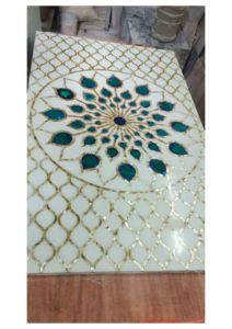 การออกแบบพื้นหินอ่อนฝังพื้นการตกแต่งบ้านอมตะคอลเลกชันผลงานชิ้นเอกของพื้นหรูหรา - Product Image 4