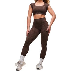 Ensemble de yoga écologique Leggings en coton biologique durable avec haut de soutien-gorge - Product Image 4