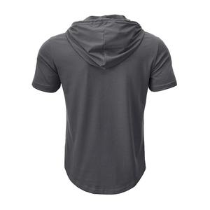Men's T Shirt Summer Slim Fitness Hooded <b>Short</b>-<b>Sleeved</b> Tees Male Lightweight <b>Hoodie</b> Fitness Breathable Sports Tops - Product Image 3