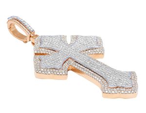 จี้ไม้กางเขนเพชรโมอิส S925กลมสีเงินสเตอร์ลิงประดับเพชรแบบตัดเป็นเอกลักษณ์หรูหรา - Product Image 5