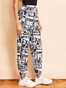 Stock de alta calidad, entrega más rápida, pantalones para niñas, pantalones Rosas a rayas de pierna recta con cremallera, pantalones de chándal para mujer. - Product Image 3