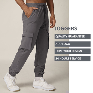 Pantalons décontractés de qualité supérieure pour hommes, respirants, plusieurs poches, cordon de serrage haut, pantalons de survêtement d'extérieur, confortables, extensibles, vêtements d'entraînement - Product Image 2