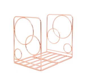 Premium Quality Wireless Bookends Indian Set of Two <b>Pink</b> Color of Fancy Handmade Wholesale Price Metal Wire Bookends - Product Image 1