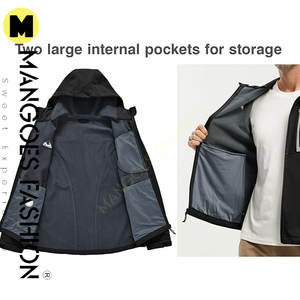 <b>Men's</b> Soft Shell <b>Jacket</b> Fleece Lined Waterproof Lightweight Hooded Winter <b>Jacket</b> Black Color <b>Jackets</b> - Product Image 5