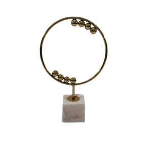 Sculpture moderne, base en métal noir et fil d'argent torsadé, design élégant, sculpture de luxe de qualité supérieure pour table, vente en gros - Product Image 2