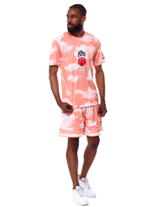 Ensemble chemise et short de couleur contrastée pour hommes de grande taille à prix d'usine Streetwear décontracté d'extérieur ensembles de shorts simples pour hommes - Product Image 3