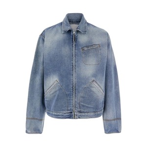 แจ็กเก็ตผ้ายีนส์สำหรับผู้ชายเสื้อแจ็กเก็ตผ้าเดนิมเข้ารูปมีซิปสำหรับผู้ชาย - Product Image 6