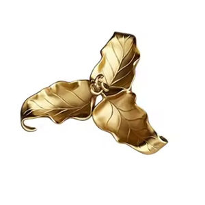 Plat de service à dessert en forme de feuille de couleur argent vintage pour la maison, l'hôtel et le restaurant, la table et le décor d'hôtel, plat à feuilles à bon prix - Product Image 4