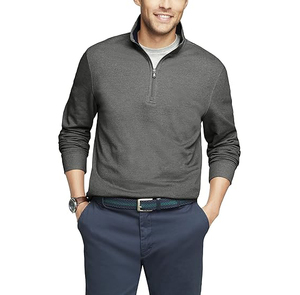Nueva Llegada Sudadera de Forro Polar para Hombre, de Manga Larga, con Media Cremallera, Lisa, 100% Algodón, para Invierno y Uso Casual - Product Image 5