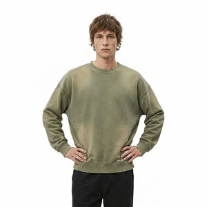 เสื้อฮู้ดดี้ผู้ชาย คอลเลคชั่นฤดูใบไม้ร่วง ปี 2026 ผ้าหนา 350GSM ทรงคอกลม ลายเรียบ ดีไซน์เรียบง่าย ซับใน 100% ผ้าฝ้าย เป็นมิตรกับสิ่งแวดล้อม - Product Image 4