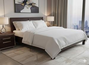 Plate-forme de lit moderne en cascara de style moderne de couleur café fabriqué à la main à partir de bois massif au Viet Nam New Home Bedroom Product - Product Image 4