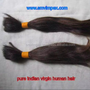Paquete de cabello humano ondulado liso a granel, proveedores de cabello humano virgen natural al por mayor, cabello humano crudo sin trama de la India - Product Image 6