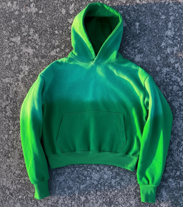 Custom Winter Oversized Solid Hoodie 100% Cotton Heavyweight 450gsm Fleece Vintage <b>Y2K</b> Zipper-Up Breathable <b>Streetwear</b> Men - Product Image 4