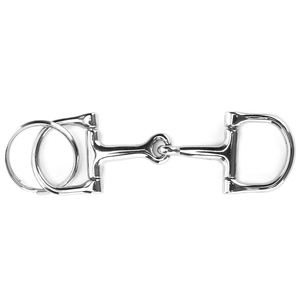 Mors de cheval en acier inoxydable de haute qualité avec anneau en D, embout lisse, soutien latéral stable, confort durable pour l'équitation - Product Image 1