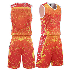 Tenues de basket-ball personnalisées très vendues, 100% polyester, sublimation personnalisée, couleurs et tailles personnalisées, antibactériennes - Product Image 2