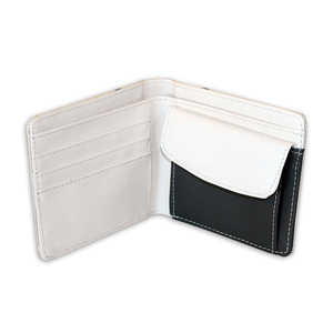 Portefeuille vintage en cuir à deux volets avec compartiment à monnaie, fermeture ouverte pour billets de banque, pour garçons, design antivol avec bouton - Product Image 2