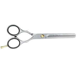 Ciseaux à effiler pour salon de beauté en acier inoxydable Ciseaux à effiler les cheveux 32 dents chromés avec repose-doigt amovible - Product Image 3