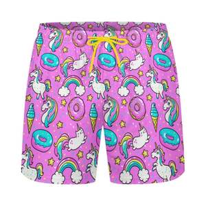 กางเกงขาสั้นว่ายน้ำราคาถูก น้ำหนักเบา ผลิตจากโพลีเอสเตอร์ 100% สไตล์ไฮสตรีท แห้งเร็ว เหมาะสำหรับใส่ไปทะเลในฤดูร้อน พิมพ์ลายแบบรีดร้อนตามสั่ง - Product Image 6