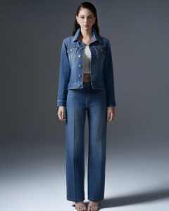 Conjunto vaquero de 2 piezas para mujer, chaqueta y pantalones 2025, fábrica de Vietnam OEM ODM disponible, logotipo personalizado - Product Image 2