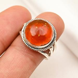 Anillo de Compromiso y Matrimonio Clásico Hecho a Mano, Plata de Ley 925, con Piedra de Ágata para Mujer, Estilo Moderno, Regalo - Product Image 2