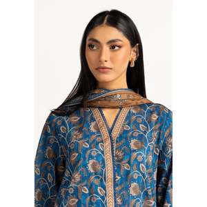 Traje de 3 Piezas para Mujer, Color Azul Oscuro, Estampado, Estilo Casual para Verano, Transpirable - Product Image 4