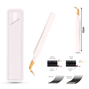Juego de Pinzas de Belleza de Acero Inoxidable con Agarre de Diamante, Calidad Profesional, Antiestáticas, Herramienta de Precisión para Injerto de Pestañas, Marca Privada - Product Image 5