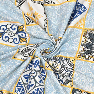 BLOCS d'INDE Sanganeri Imprimé Coton Viscose Économie King Size Drap de lit 225X270 CM DOB_BED_AURA_BOX_BLUE" - Product Image 2