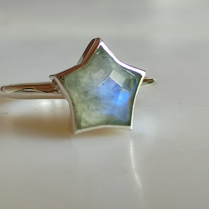 Top vente 925 bague en argent Sterling pierre de lune véritable perle Moissanite pierre de naissance guérison bijoux de mariage - Product Image 2