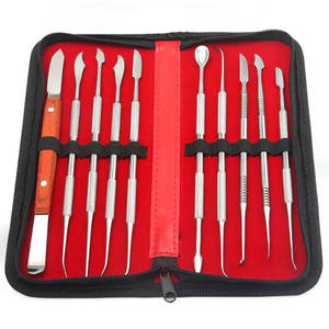 Juego de 10 Herramientas de Acero Inoxidable para Tallar Cera en Laboratorio Dental, para Modelar Arcilla Manualmente - Product Image 1