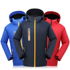Caliente deportes ligero Softshell personalizado tira reflectante bolsillo con capucha rompevientos ropa deportiva invierno al aire libre chaquetas impermeables - Product Image 1