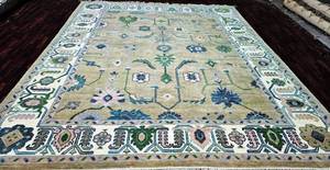 พรมตกแต่งบ้านทำด้วยมือพรมขนสัตว์สไตล์เปอร์เซียโบราณขนาด8x10สีฟ้าสำหรับห้องนั่งเล่นชุดพรม9x12 10x14 - Product Image 3