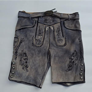 Anti-Wrinkle Bright Sustainable, Anti Pilling Colors Solid Cool & Stylish Lederhosen <b>Shorts</b> for Men - Product Image 1