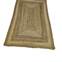 Tapis en jute tressé fait main de luxe, couleur naturelle, tapis brodé pour la maison, l'hôtel, le salon, la cuisine, le jardin, vente chaude
