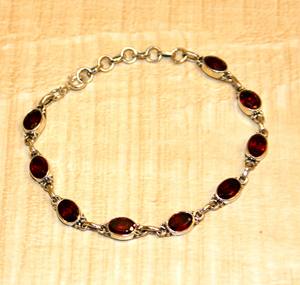 Pulsera de cuentas de rubí hecha a mano con piedras preciosas naturales para mujer, cadena de plata 925 para ocasiones de aniversario - Product Image 4