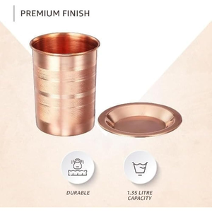 ภาชนะใส่แก้วโลหะทองแดงเป็นมิตรกับสิ่งแวดล้อมพร้อมฝาขัดเงาดีไซน์มีชื่อเสียงอุปกรณ์เสริมที่เป็นที่ต้องการมากที่สุด - Product Image 4