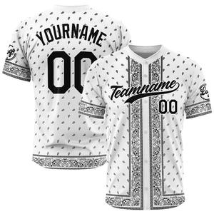 Usine en gros maillot de Baseball à rayures jeunesse impression personnalisée broderie 3D à manches courtes maillot de Baseball personnalisé pour hommes - Product Image 3