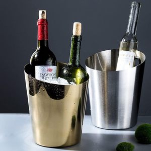 Cubo de hielo de acero inoxidable, Cubo de cerveza y vino, Enfriador de artículos para Bar, uso de Hotel Evenst, decoración del hogar, Cubo de vino para bebidas, decoración de propósito - Product Image 4