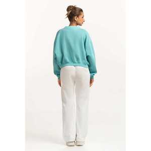 Sweat-shirt surdimensionné en tricot respirant pour femme, idéal pour le printemps, pull décontracté à manches longues, tricot doux, OEM ODM, marque privée - Product Image 3