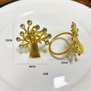 Arbre Design Serviette Anneau Élégant Décor De Table Accessoire pour La Maison À Manger Mariage et Fête Élégant Nature Inspiré et Artistique - Product Image 5