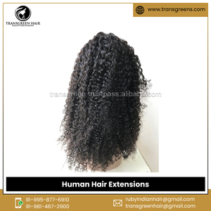 Leaders dans la fourniture d'extensions de perruques de cheveux humains frisés de qualité éprouvée fabriquées en Inde avec frange au meilleur prix compétitif - Product Image 4