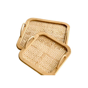 Bandeja para servir comida de artículos de Hotel más vendida, suministros clásicos para Hotel en casa, bandeja para servir comida con asas recortadas, bandeja decorativa - Product Image 6