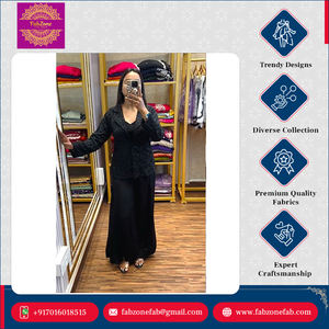 Premium Quality Elegant Design Indian Ethnic Wear Chinon & Embroidery Cording Work Trending Party Wear <b>Shrug</b> and Palazzo - Product Image 3